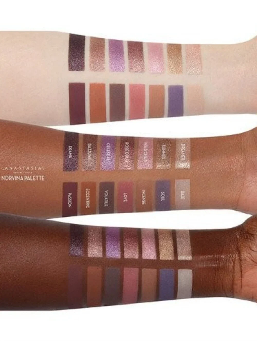 Anastasia Beverly Hills Norvina Eyeshadow Palette NEW Pink Plum Fall ABH + Brush